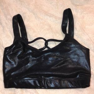 Brand new black fitted sports bra